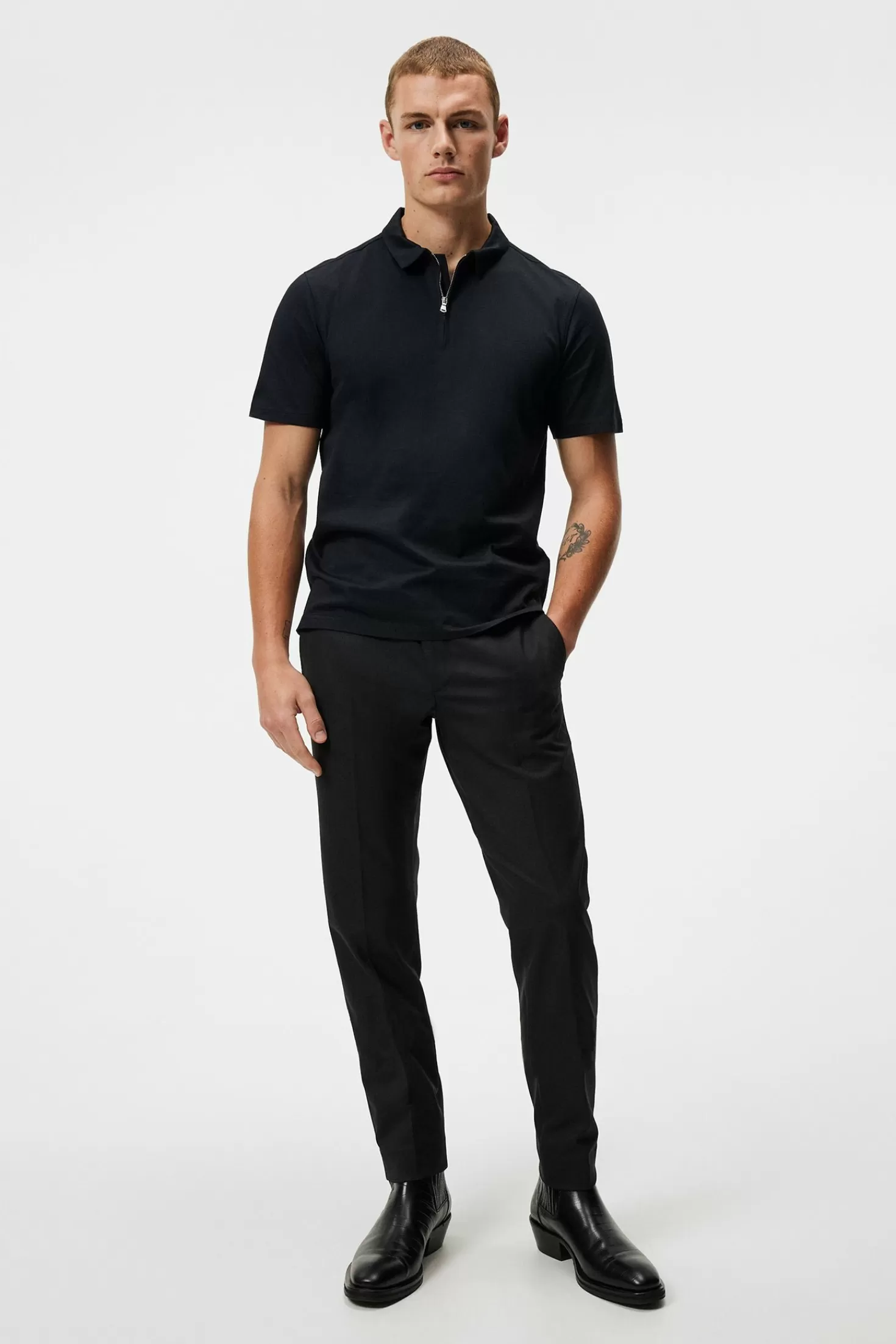 Asher Zip Ss Polo Shirt | J.Lindeberg Best