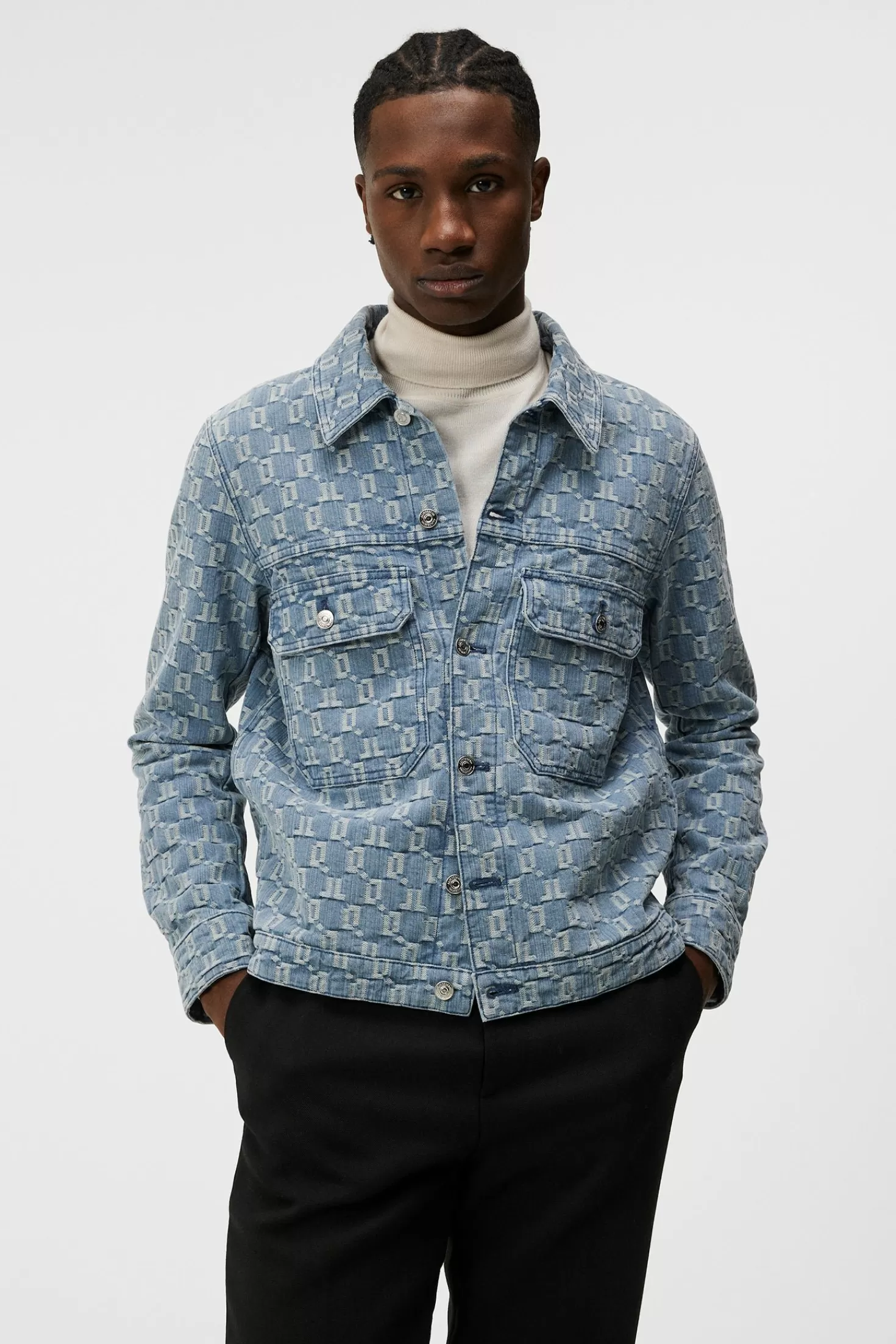 Cam Jacquard Denim Jacket | J.Lindeberg Store