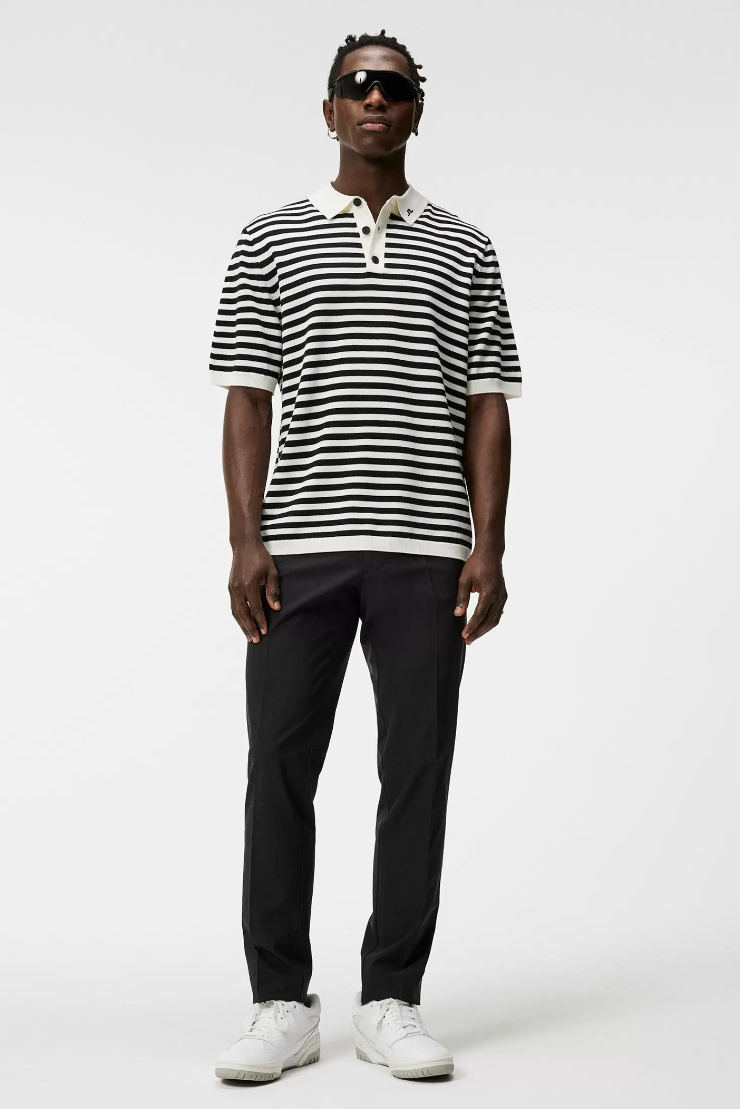 Darrell Stripe Loose Polo | J.Lindeberg Online