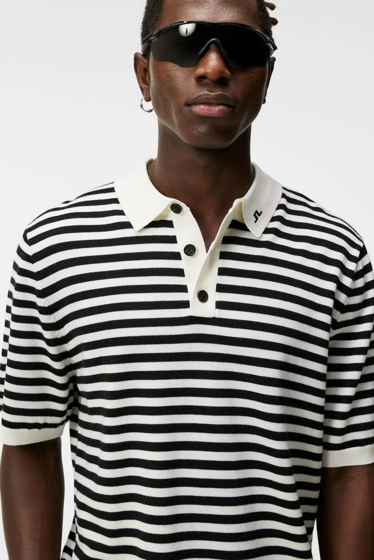 Darrell Stripe Loose Polo | J.Lindeberg Online