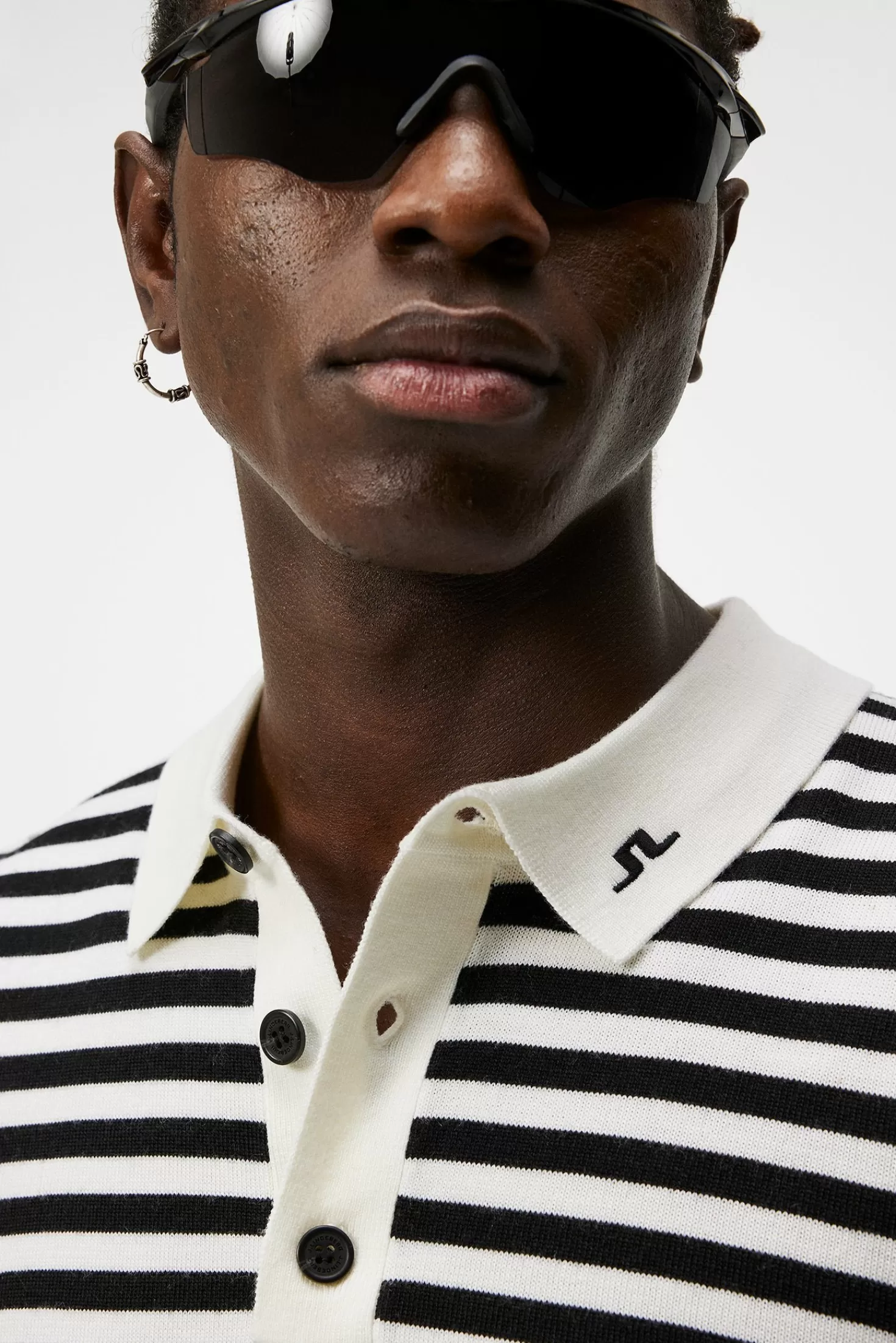 Darrell Stripe Loose Polo | J.Lindeberg Online