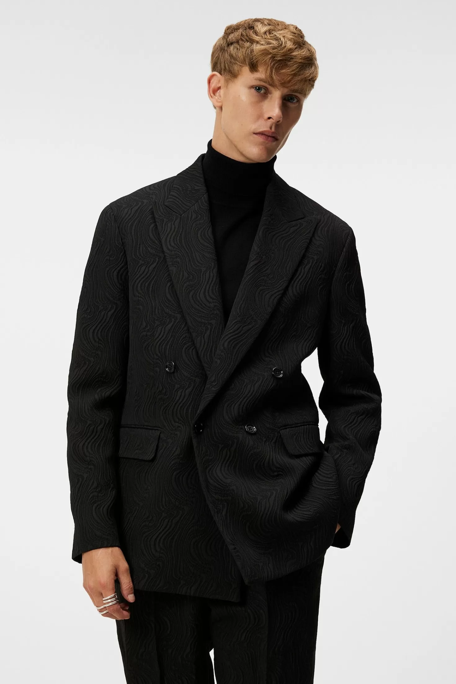 David U Jacquard Swirl Blazer | J.Lindeberg Clearance