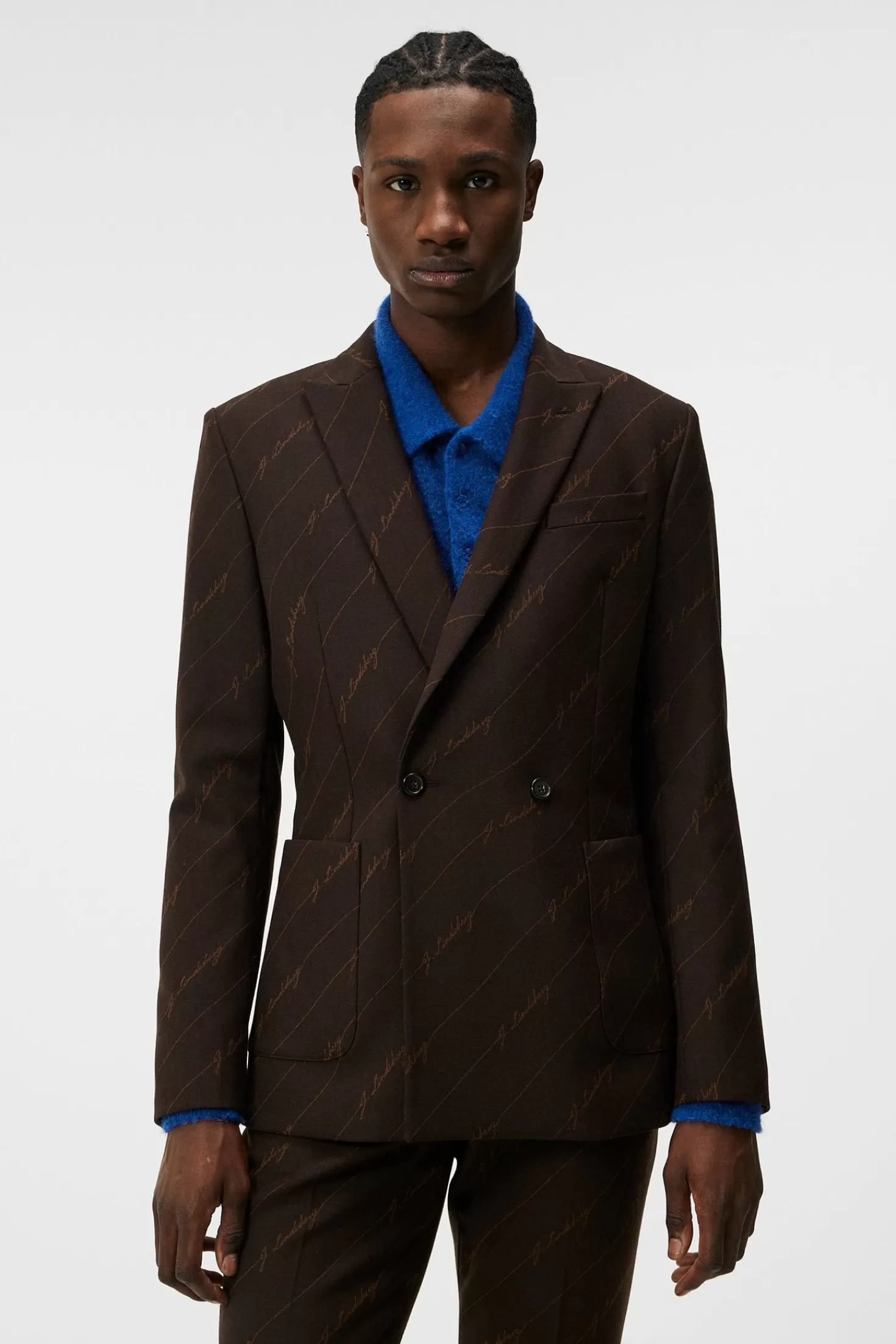 Dries S Brown Stripe Blazer | J.Lindeberg Fashion