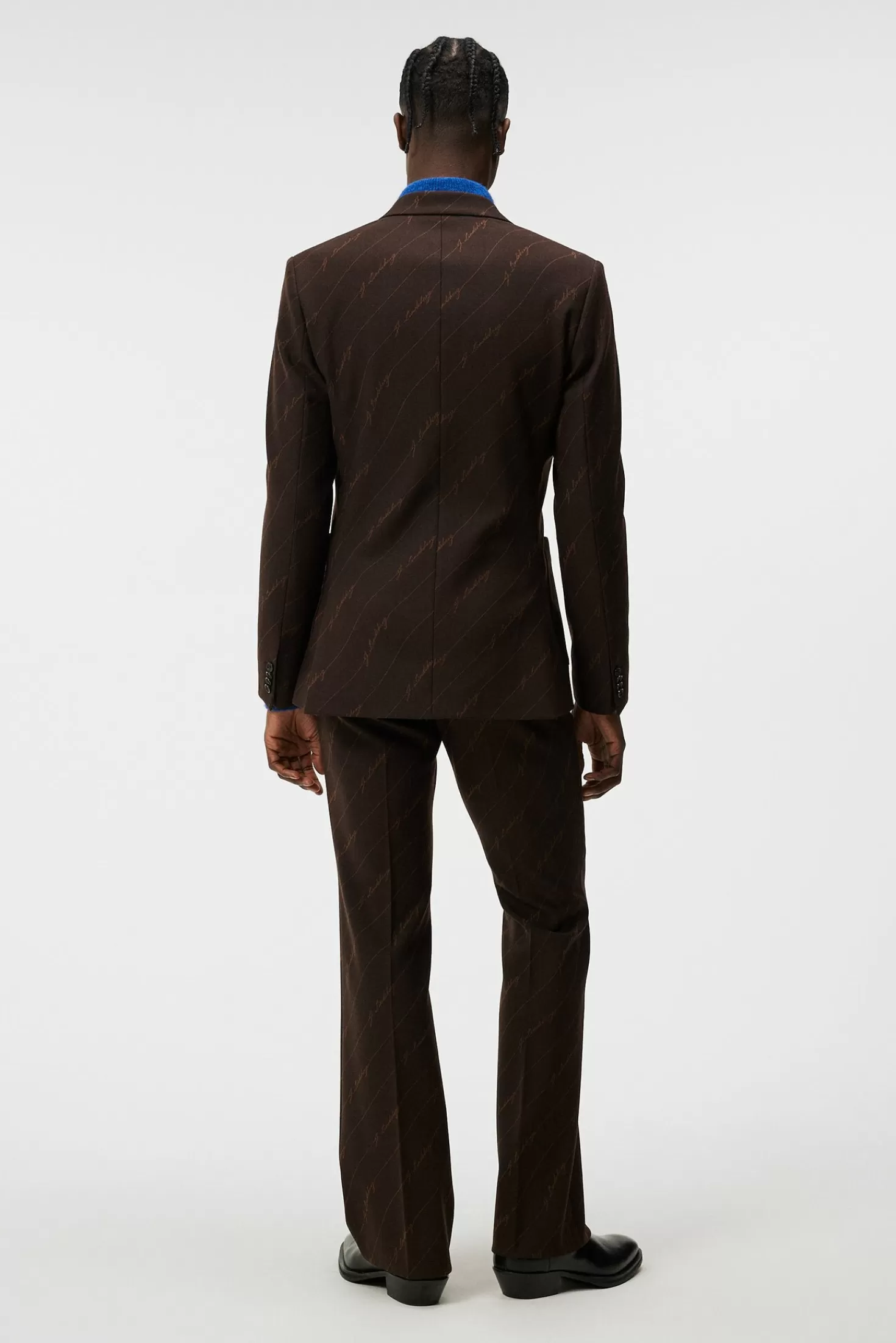 Dries S Brown Stripe Blazer | J.Lindeberg Fashion