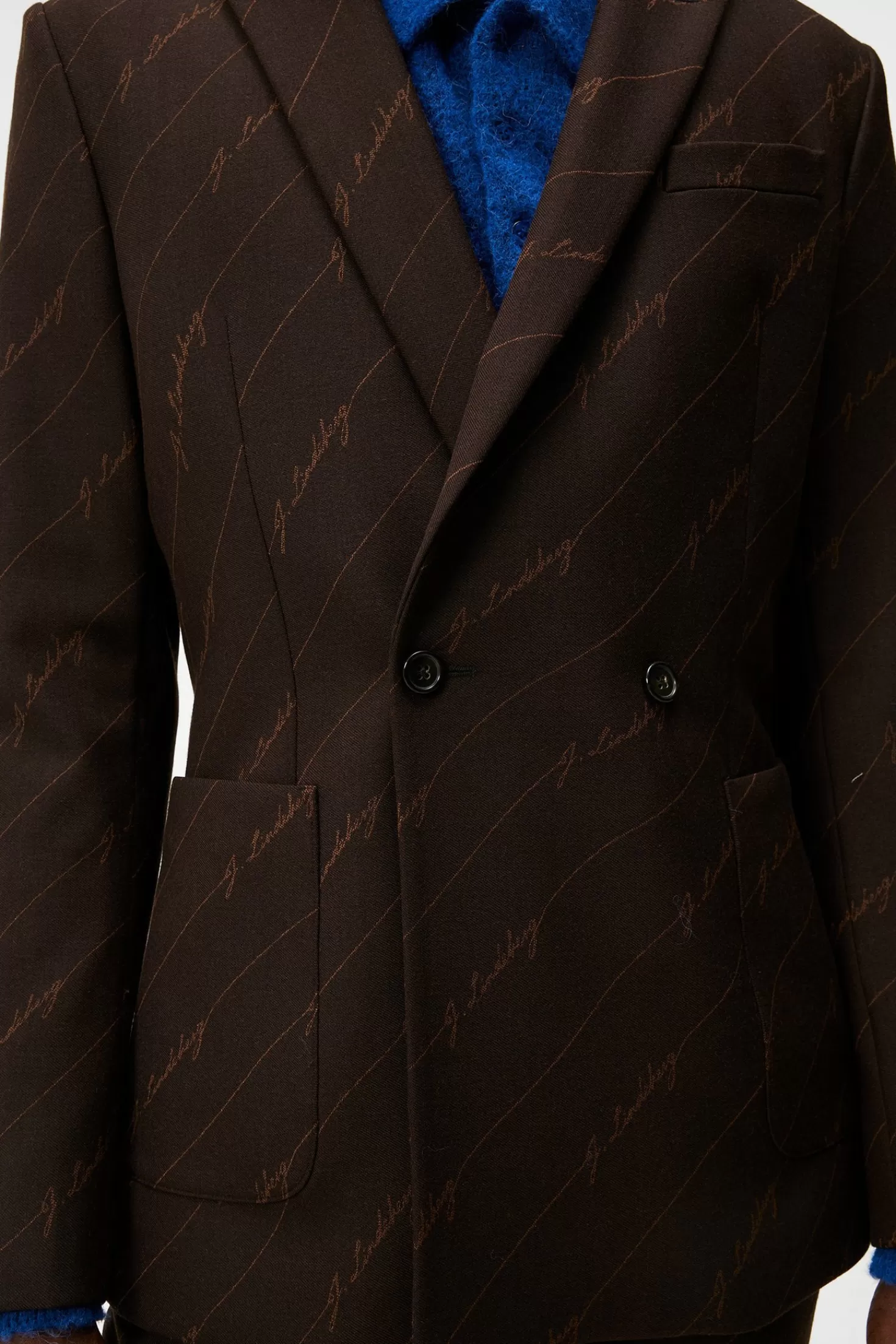 Dries S Brown Stripe Blazer | J.Lindeberg Fashion