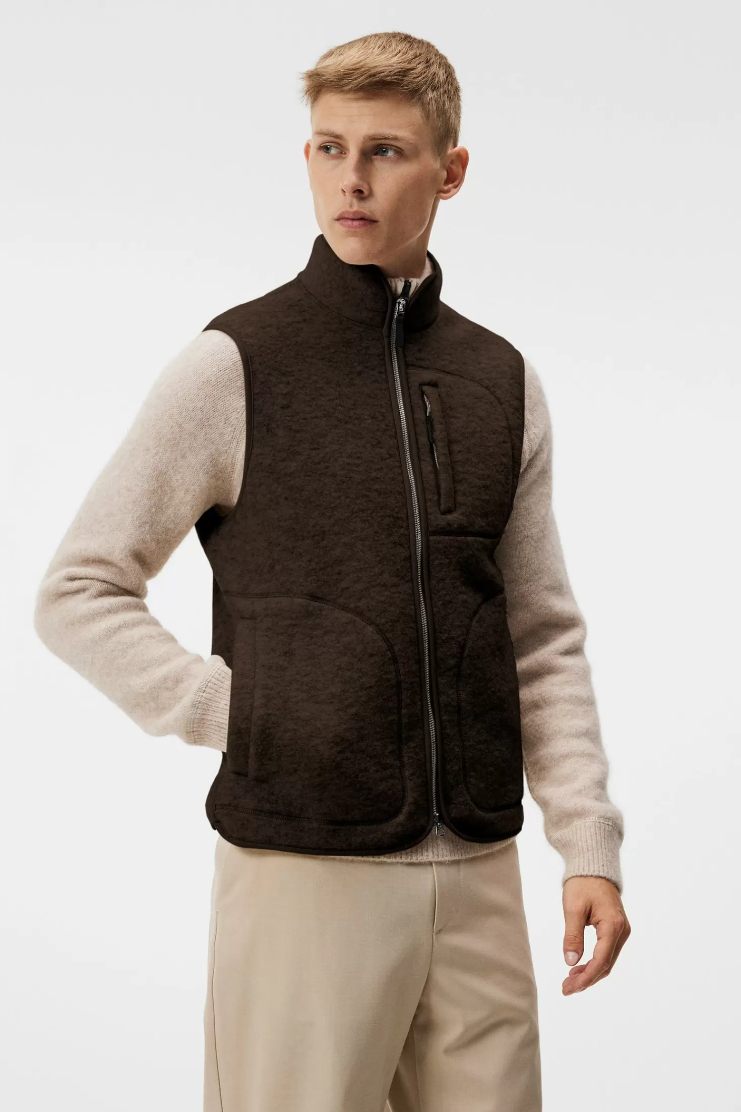 Duncan Wool Fleece Vest | J.Lindeberg New