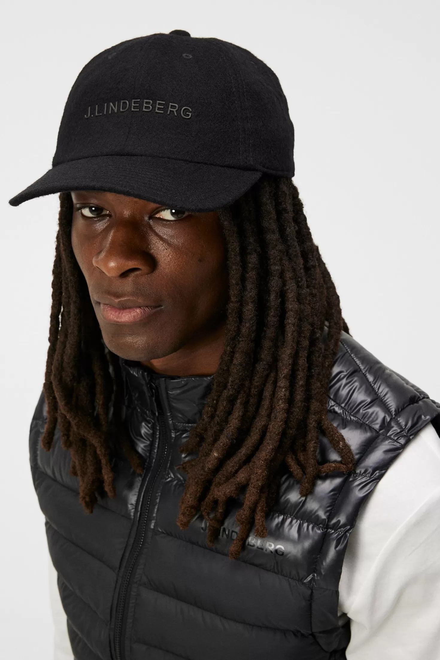 Elijah Flat Wool Logo Cap | J.Lindeberg Clearance