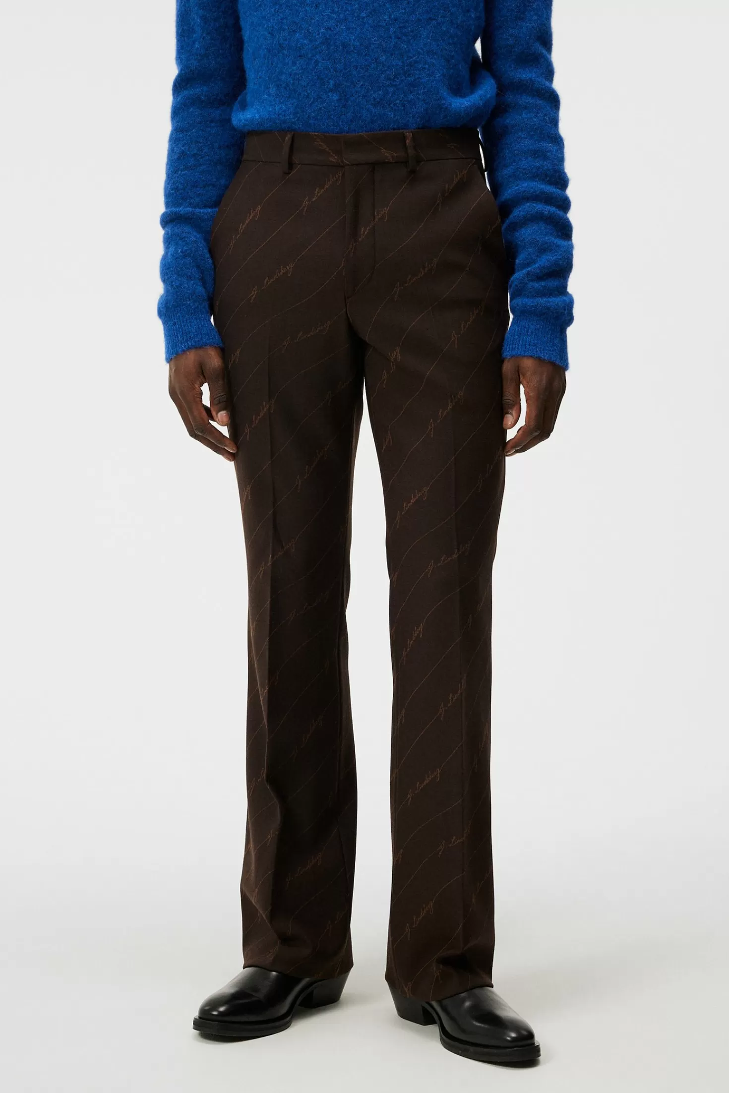 Gomor Brown Stripe Pants | J.Lindeberg Clearance