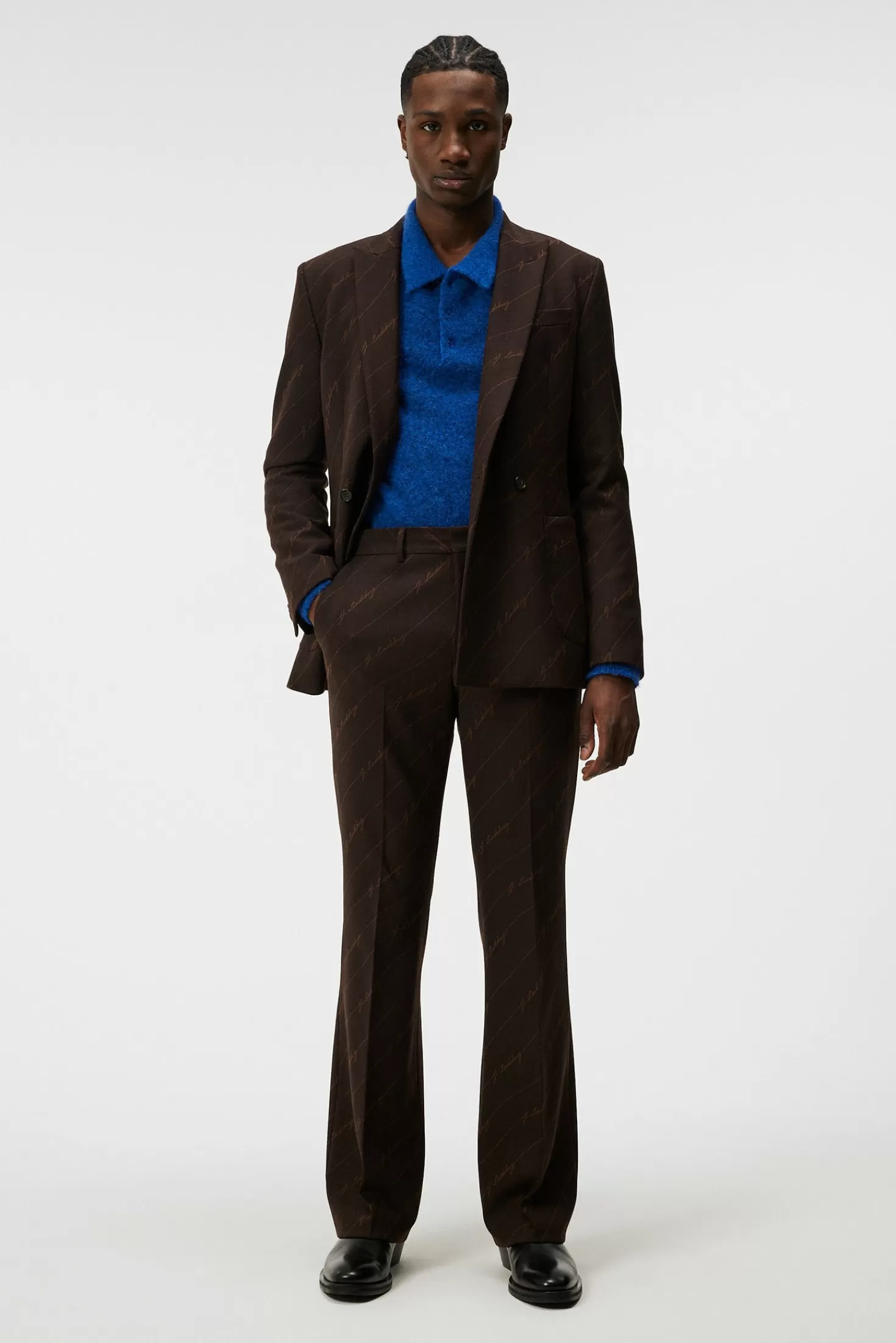 Gomor Brown Stripe Pants | J.Lindeberg Clearance
