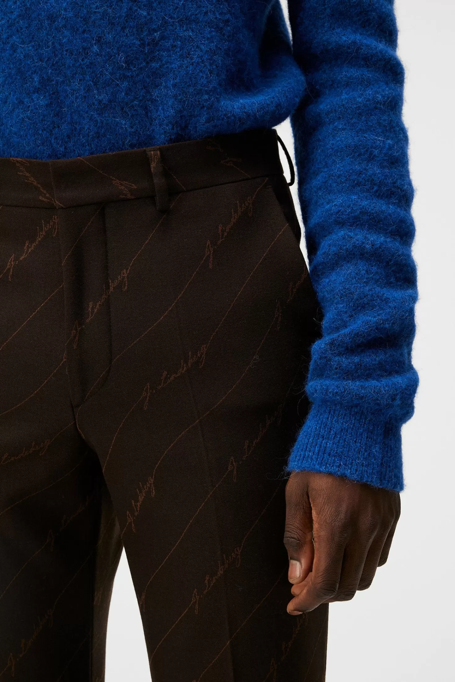 Gomor Brown Stripe Pants | J.Lindeberg Clearance