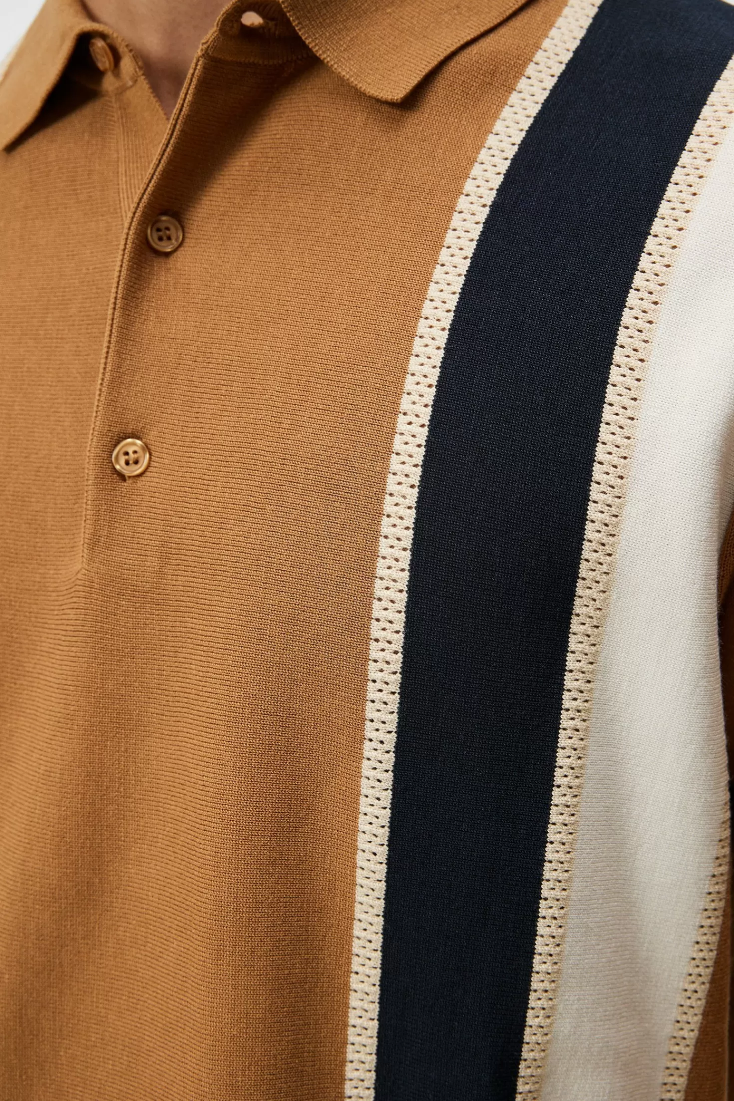 Heden Striped Knitted Polo | J.Lindeberg Fashion