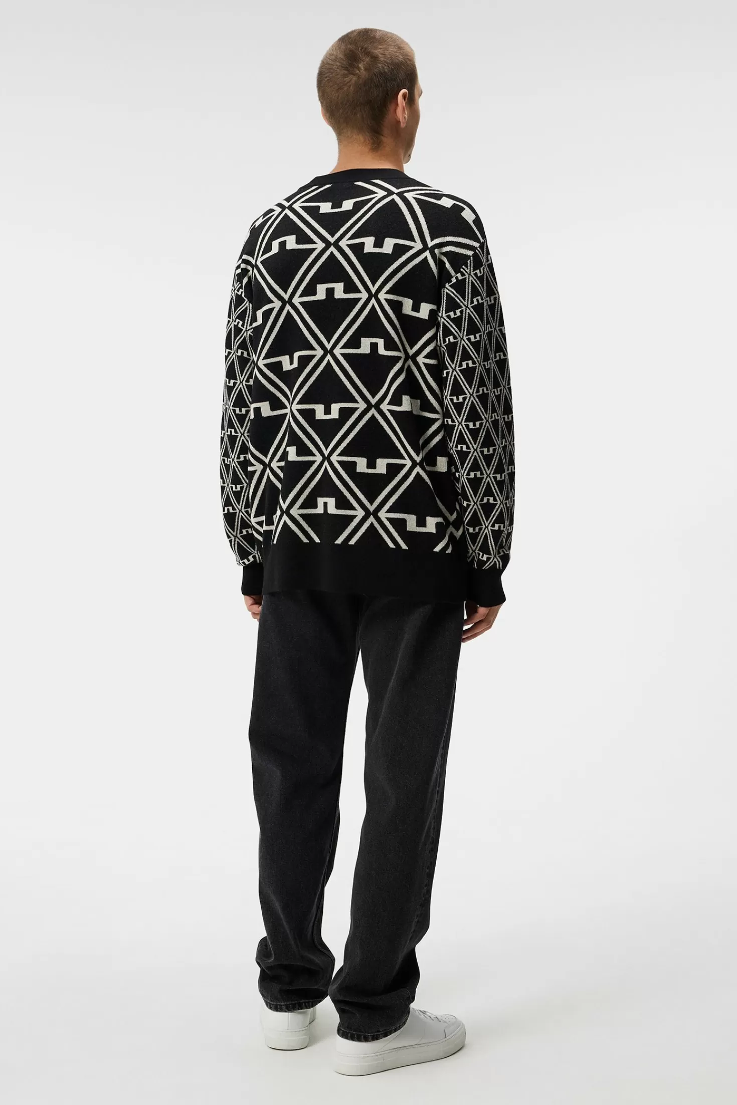 Isaac Jacquard Knitted Sweater | J.Lindeberg Hot
