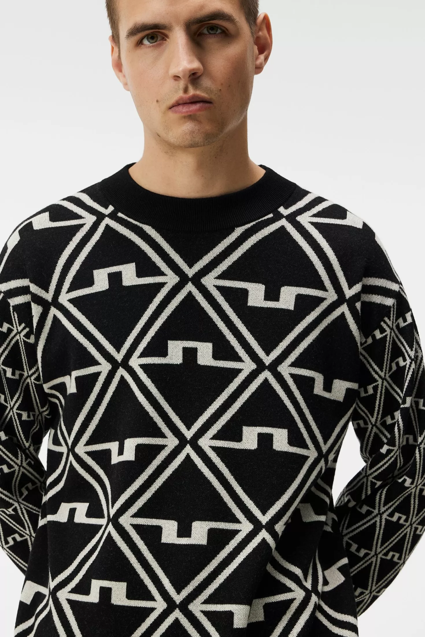 Isaac Jacquard Knitted Sweater | J.Lindeberg Hot