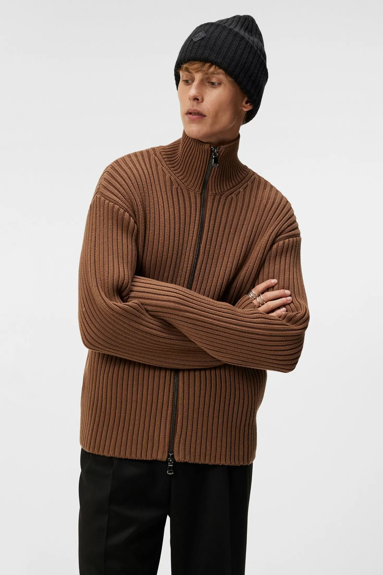 Kellan Cotton Full Zip Knit | J.Lindeberg Online