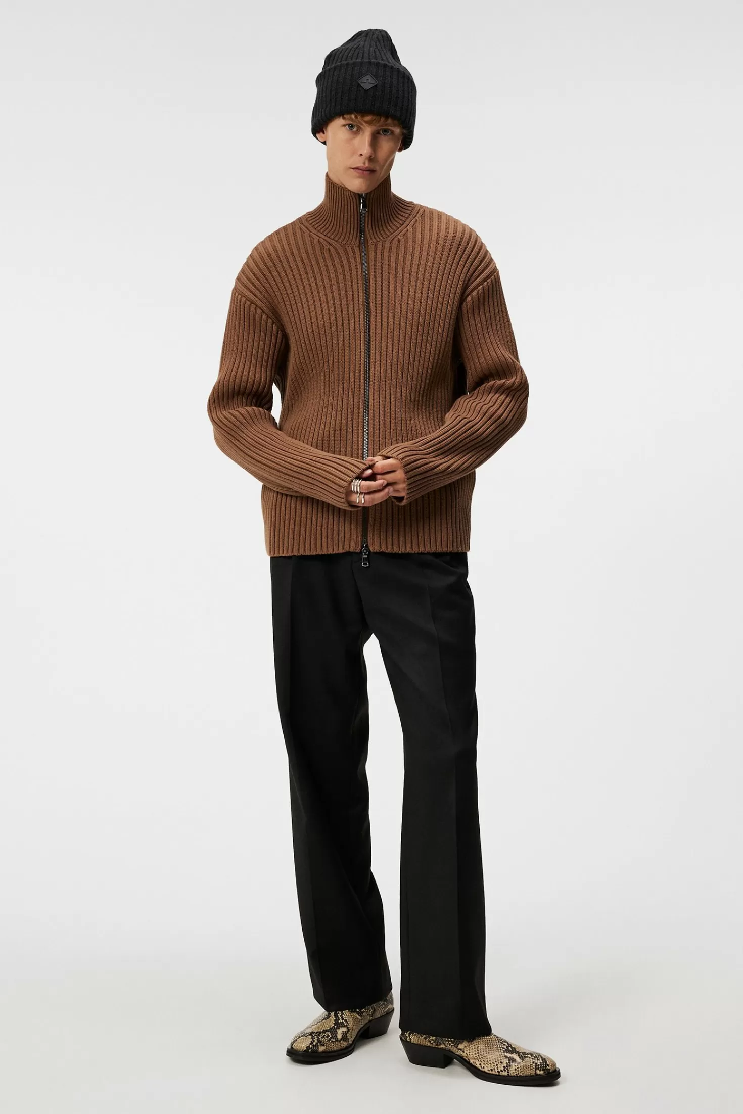 Kellan Cotton Full Zip Knit | J.Lindeberg Online
