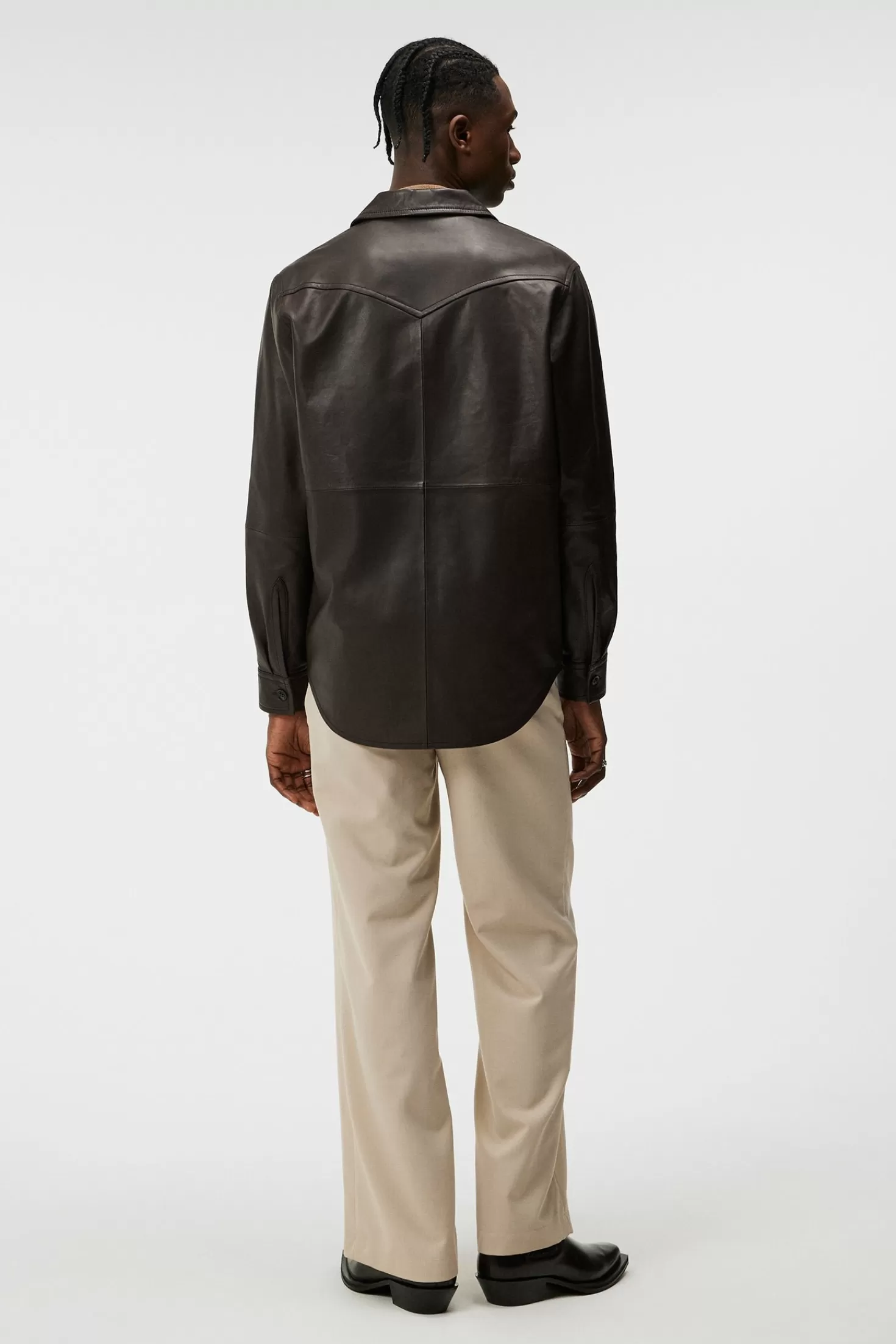 Landon Leather Overshirt | J.Lindeberg Cheap