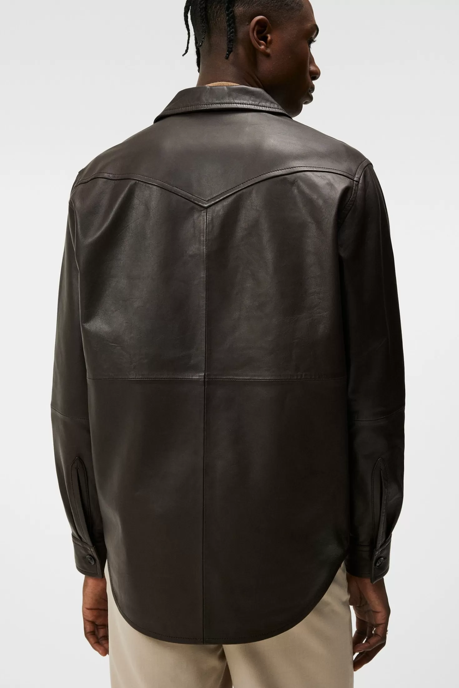 Landon Leather Overshirt | J.Lindeberg Cheap