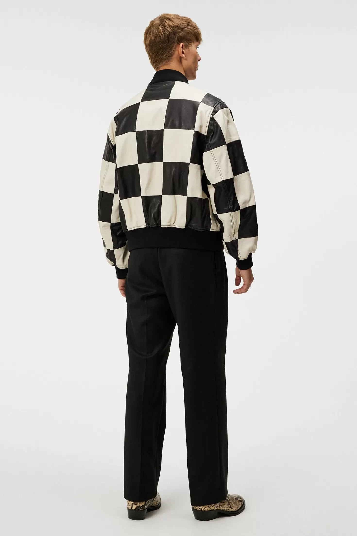 Milan Patchwork Leather Jacket | J.Lindeberg Online