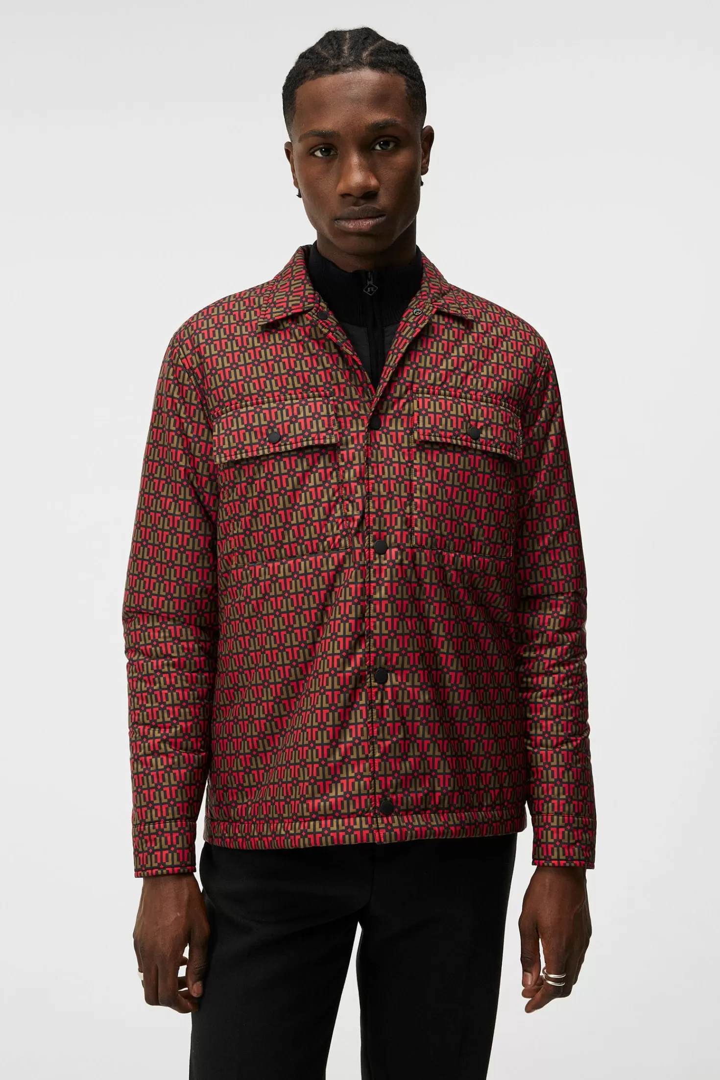 Nile Padded Print Overshirt | J.Lindeberg Clearance