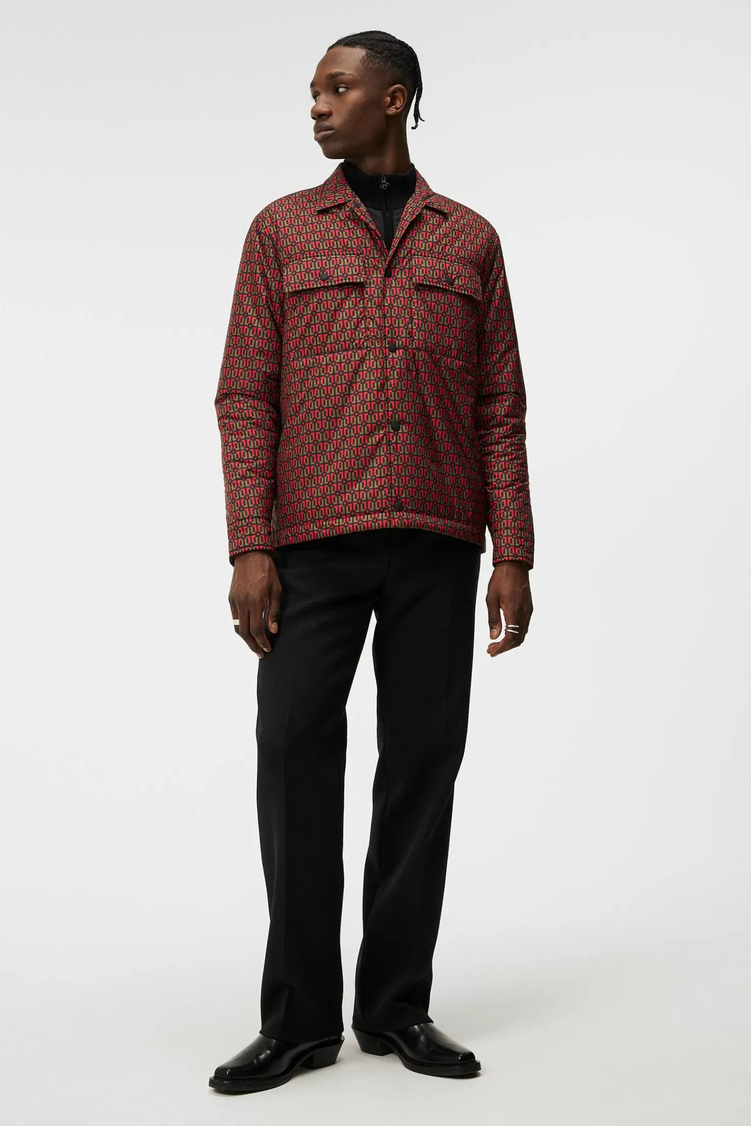 Nile Padded Print Overshirt | J.Lindeberg Clearance