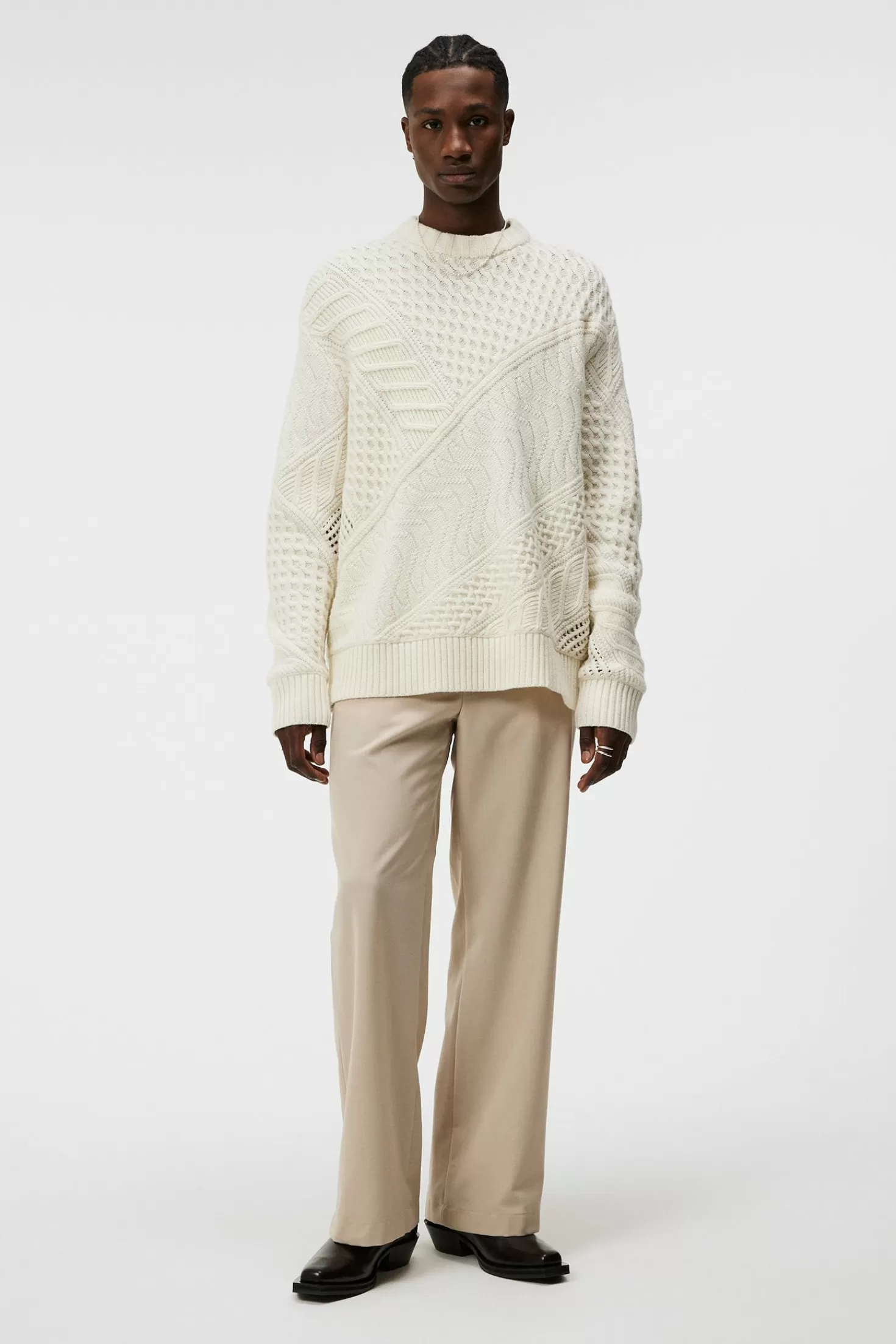 Savio Cable Knit Mock Neck | J.Lindeberg Shop