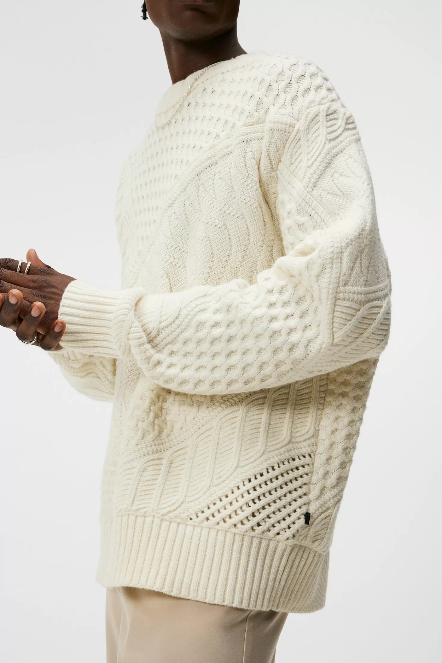Savio Cable Knit Mock Neck | J.Lindeberg Shop