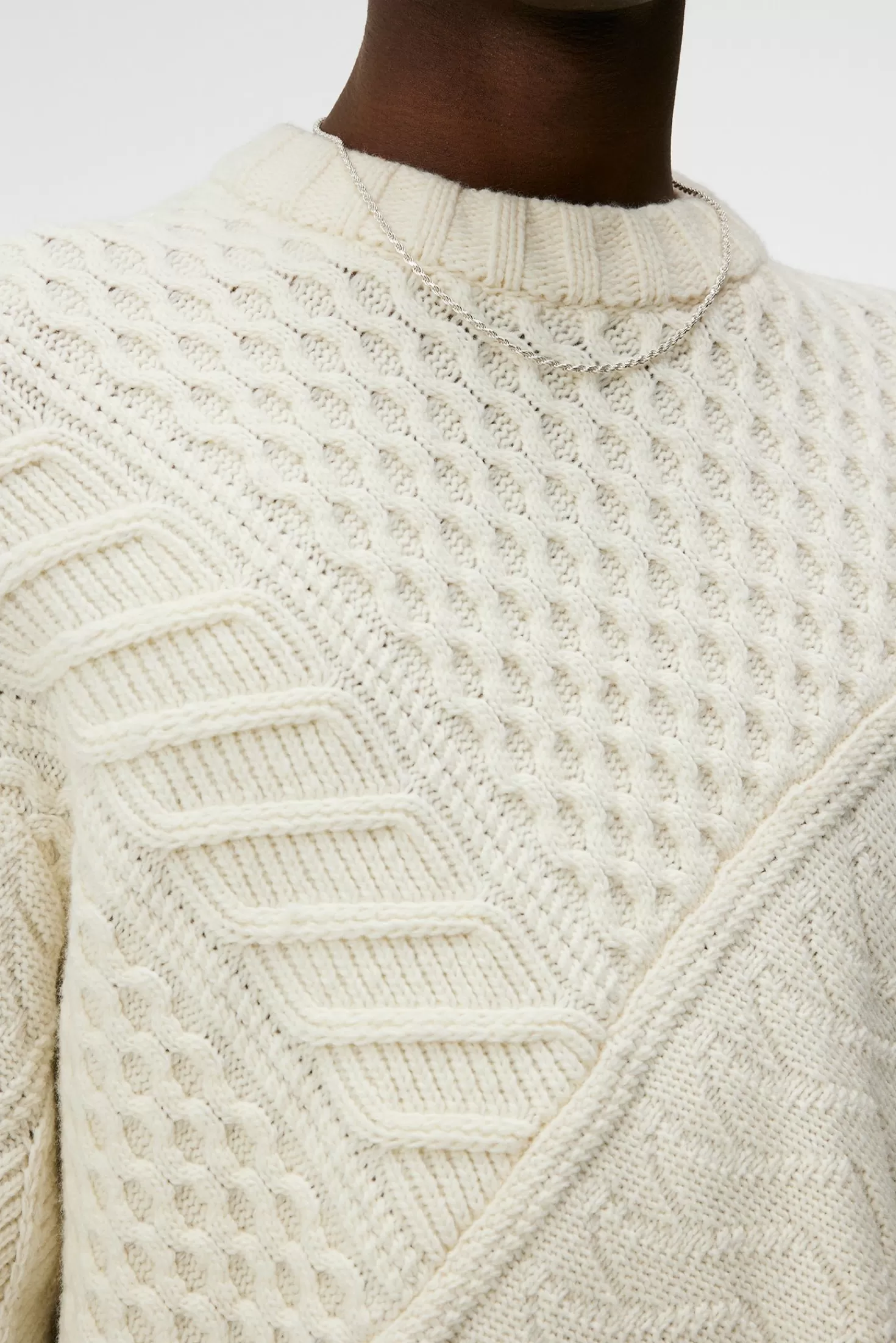 Savio Cable Knit Mock Neck | J.Lindeberg Shop