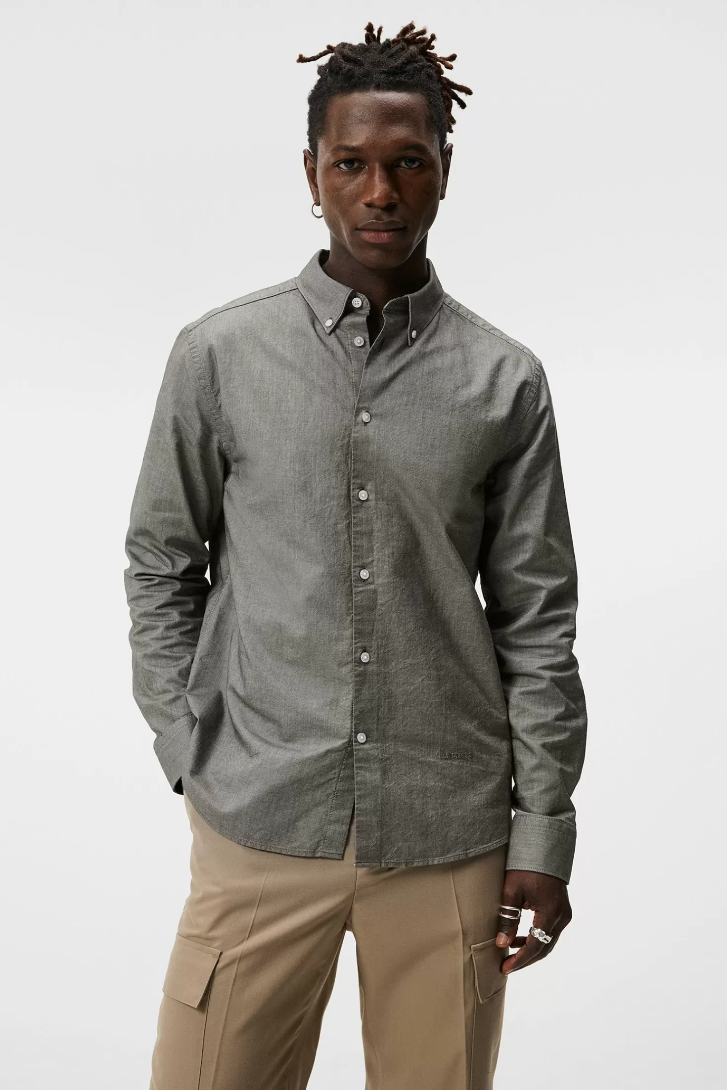 Stretch Oxford Org Slim Shirt | J.Lindeberg Discount